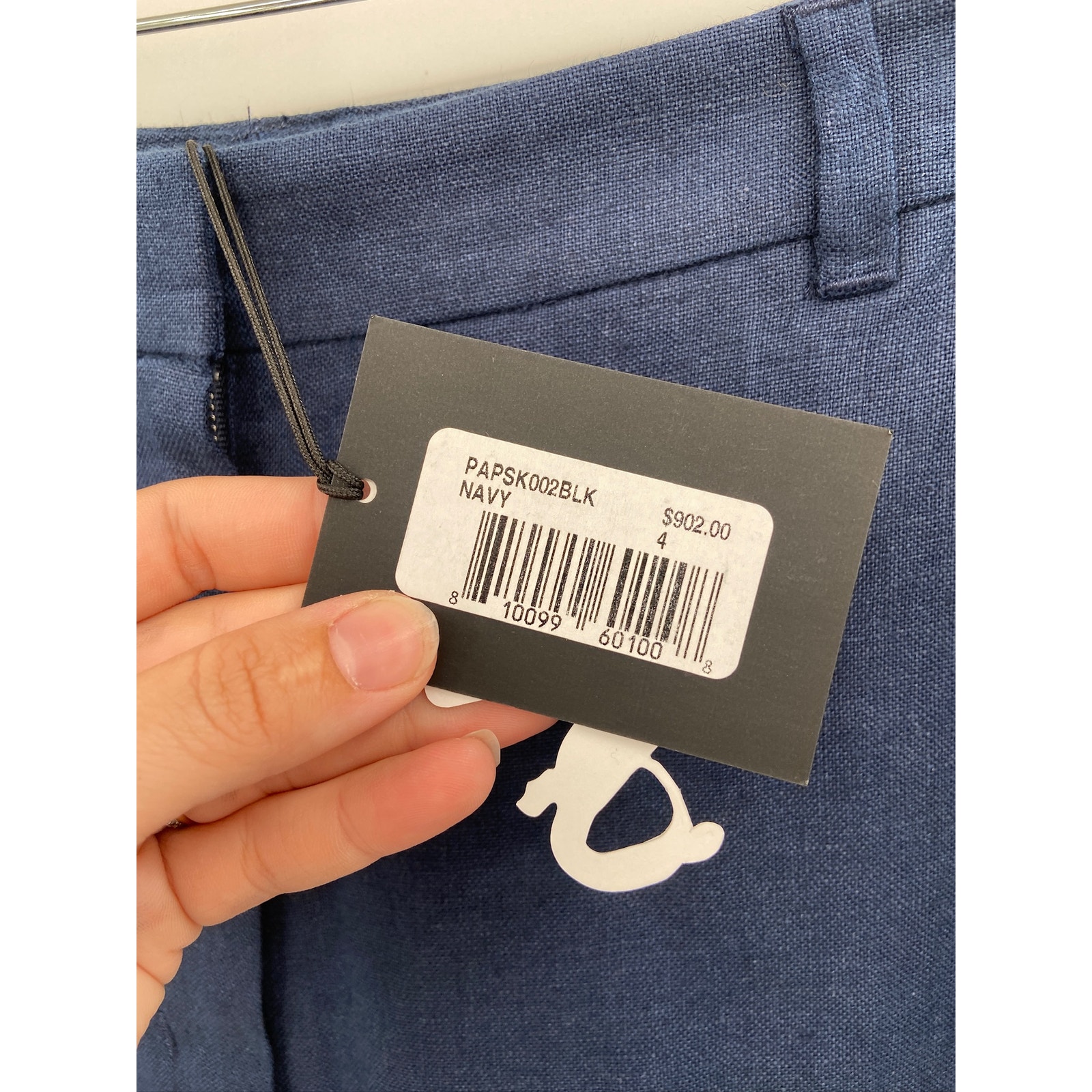 Puppets And Puppets Navy Blue Black Teapot Wide Leg Skant Trouser Pant 4 Nwt — image 5 of 8